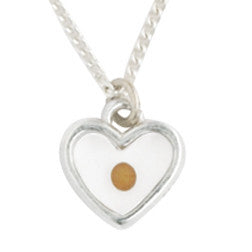Handcrafted Sterling Silver Mustard Seed Heart Necklace