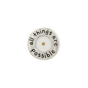 Fine Pewter Christian Lapel Pin | Mustard Seed | All Things Are Possible