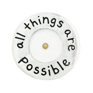 Fine Pewter Mustard Seed Pocket Token | All Things are Possible