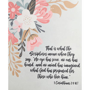 No Eye Has Seen Bible Verse Watercolor Art Print | 1 Corinthians 2:9