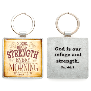 Lord Be Our Strength Scripture Verse Keychain | Isaiah 33:2