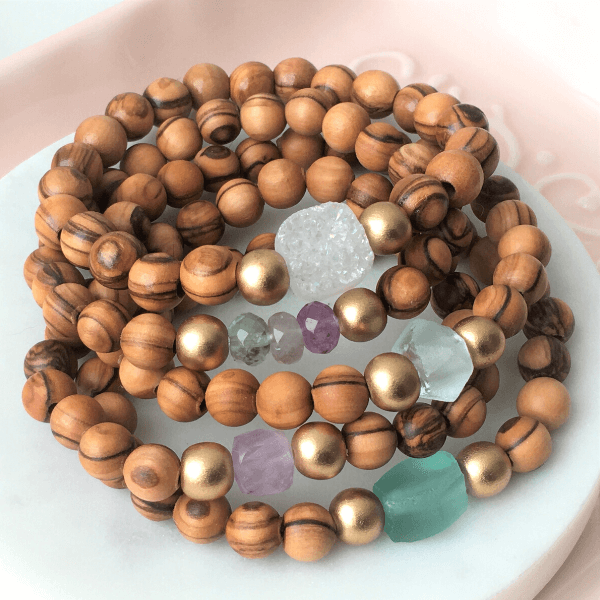 Wooden 2025 military bracelets