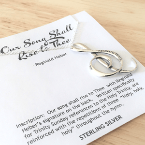 Sterling Silver G Clef Pendant Necklace | Our Song Shall Rise to Thee