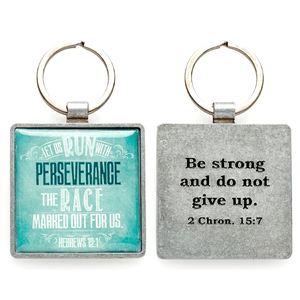 Hebrews 12:1 Perseverance Keychain