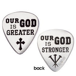 Pewter Pocket Token | Guitar Pick | Our God is Greater | Chris Tomlin