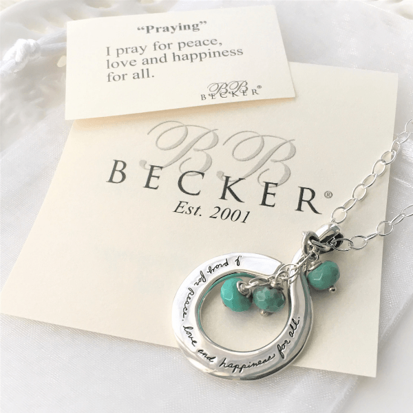 Sterling Silver Prayer Necklace | Pray for Peace | BB Becker