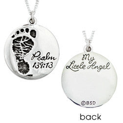 Handcrafted Sterling Silver Scripture Verse Necklace | My Little Angel | Psalm 139:13