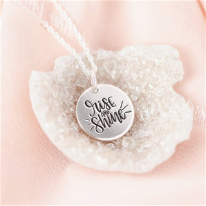 Sterling Silver Rise and Shine Pendant Necklace | Isaiah 60:1