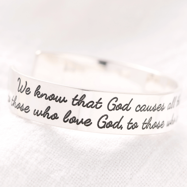 God Loves You Letter Bracelet, Christian Jewelry