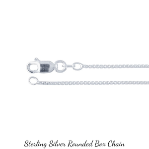 Sterling Silver Necklace Chains | 20",  24", & 30" | Rounded Box