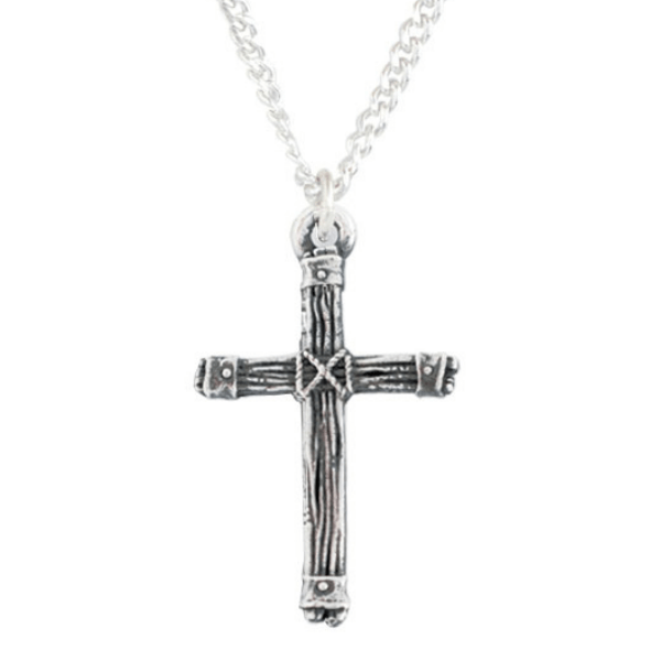 Sterling Silver Rugged Cross Necklace | Made in the USA - Clothed with ...
