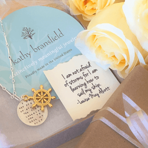 Sail My Ship Sterling Silver Quote Necklace | Kathy Bransfield