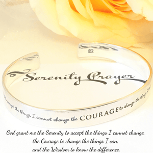 Sterling Silver Serenity Prayer Cuff Bracelet