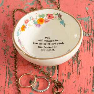 Natural Life Sister of My Soul Ring Dish | Jewelry Trinket Bowl
