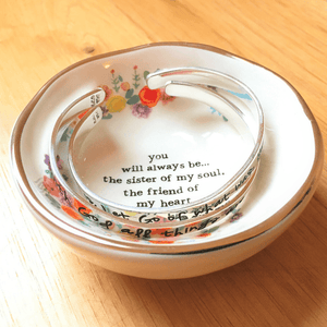 Natural Life Sister of My Soul Ring Dish | Jewelry Trinket Bowl