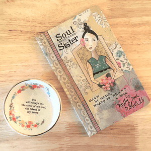 Natural Life Sister of My Soul Ring Dish | Jewelry Trinket Bowl & Kelly Rae Robert's Soul Sister Gift Book