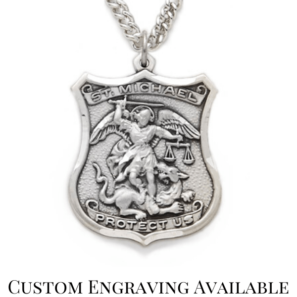 Police st michael necklace deals