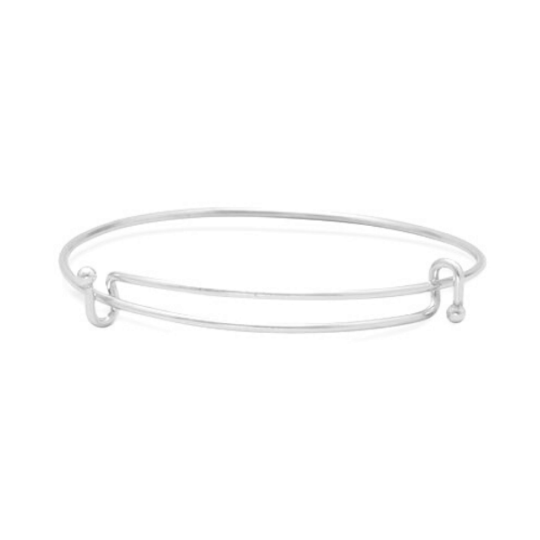 Sterling Silver Double Hook Expandable Wire Bangle Bracelet - Clothed with  Truth
