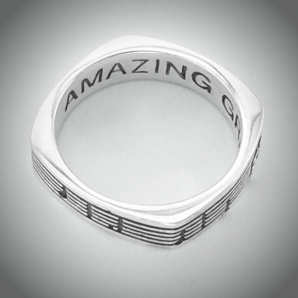 Amazing grace ring top