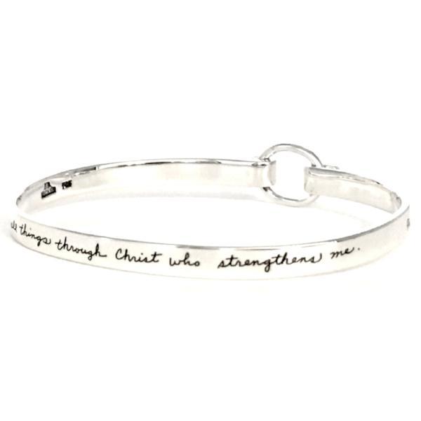 BB Becker Sterling Silver Philippians 4:13 Bracelet | I Can Do All Things Through Christ