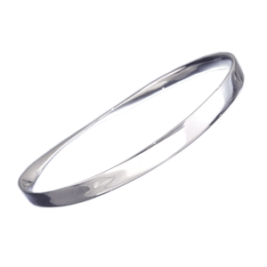 Sterling Silver Mobius Bangle Bracelet for Personalized Hand Engraving