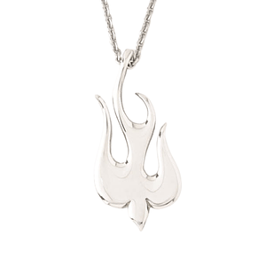 Sterling Silver Holy Spirit Pendant Necklace | Descending Flame Dove