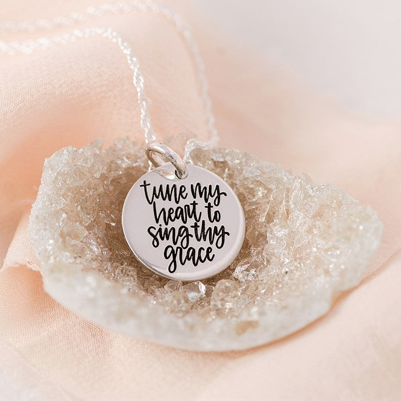 Sterling Silver Tune My Heart Pendant Necklace | Come Thou Fount