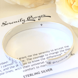 Sterling Silver Serenity Prayer Cuff Bracelet