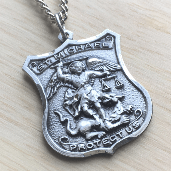 St michael badge deals pendant
