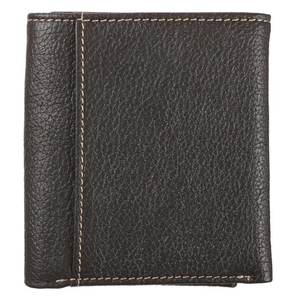 Genuine Leather Men's Rugged Tri-Fold Wallet | Calvary Crosses