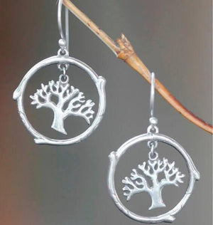 Handcrafted Sterling Silver Earrings | Tree of Life