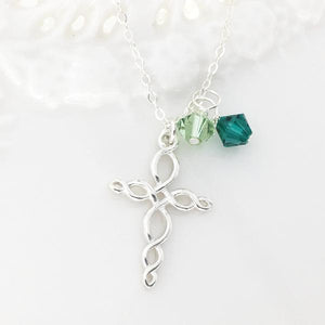 Sterling Silver Open Loop Cross Necklace | New Life in Christ