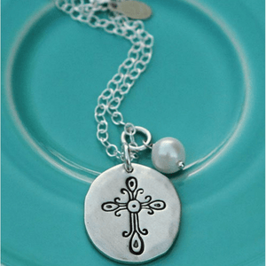 Fine Pewter Vintage Faith Necklace | The Vintage Pearl