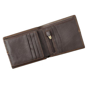 Genuine Leather Men's Wallet | Hope as an Anchor | Two Tone Stripe