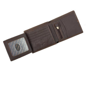 Genuine Leather Men's Wallet | Hope as an Anchor | Two Tone Stripe