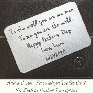 Optional Custom Personalized Engraved Wallet Card