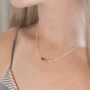 Sterling Silver Water to Wine Necklace | Quartz & Ruby