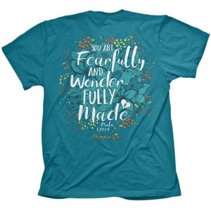 Cherished Girl Christian T-Shirt | Psalm 139:14 Wonderfully Made