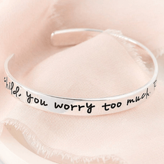 God Has You in His Arms I Have You in My Heart Bangle Cuff Bracelet, Quote Inspirational outlets Engraved Motivational Encouragement Gift - BTC81B48