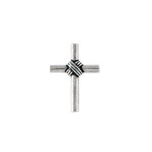 Fine Pewter Christian Lapel Pin | Wrapped Cross
