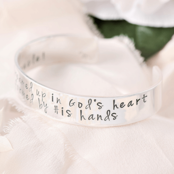 You Are A Miracle Sterling Silver Engraved Cuff Bracelet | 1/2" width