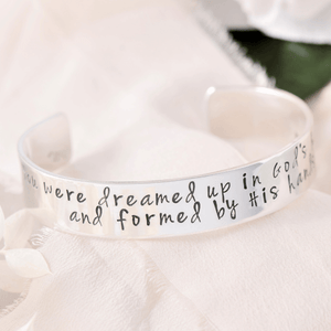 You Are A Miracle Sterling Silver Engraved Cuff Bracelet | 1/2" width