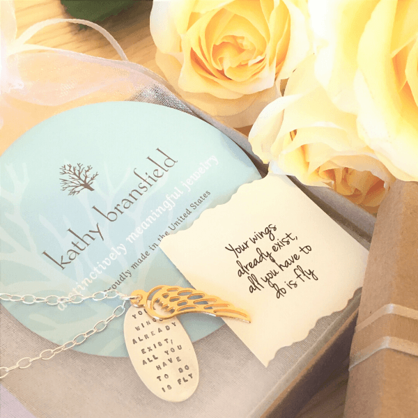 Your Wings Already Exist Sterling Silver Necklace | Kathy Bransfield